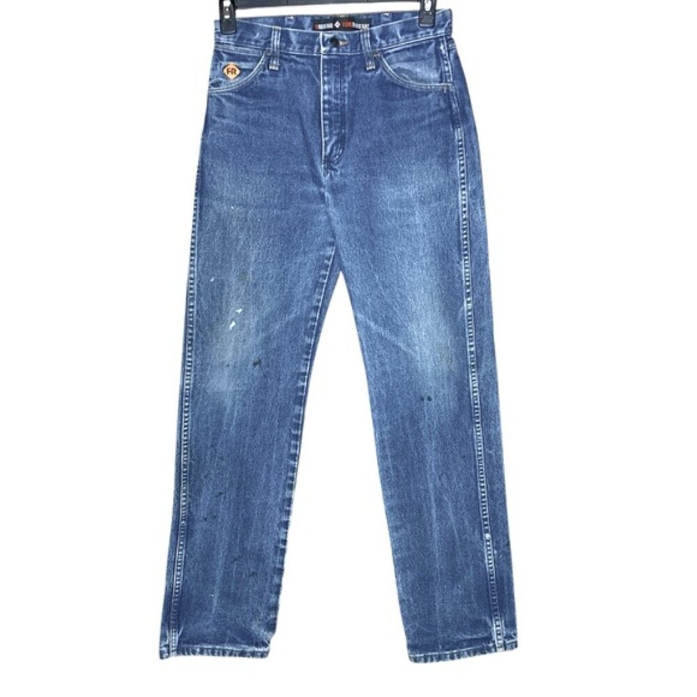 Wrangler FR Original 13 MWZ Dark Wash Jeans CAT2 Size 29 x 34